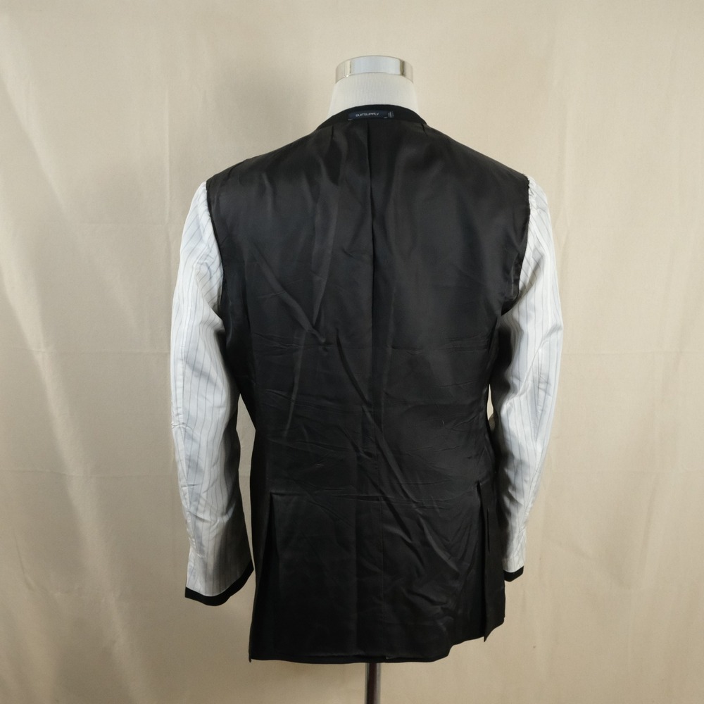 Suitsupply 42R Slim Lazio Sport Coat 100% Wool Black Two Button Double Vented - Picture 12 of 16